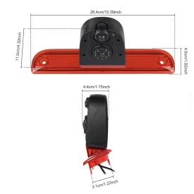 Double Caméra De Recul intégrée dans le Feux Stop Citroen Jumper