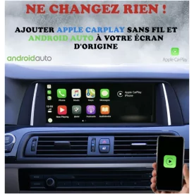 Android Auto Apple Carplay BMW Serie 5 F11 Boitier Adaptateur Sans Fil Wifi USB Module Pour Ecran Autoradio Voiture D'origine