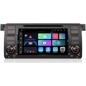 Autoradio BMW E46 Android Auto Apple Carplay GPS 2 DIN Pour 330d 320d Compact Serie 3 Business CD... E46 M3 Commande au Volant
